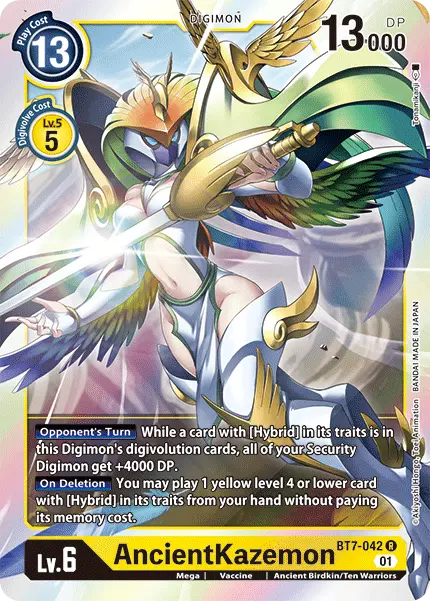 Digimon TCG Card 'BT7-042' 'AncientKazemon'