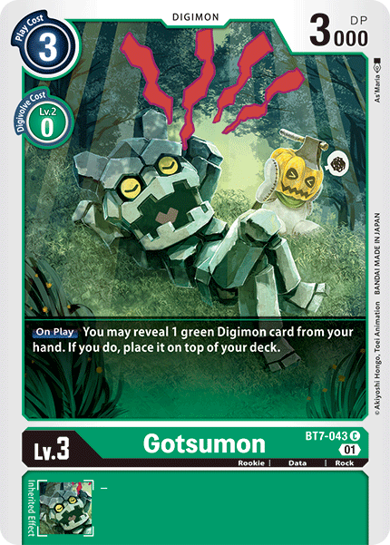 Digimon TCG Card BT7-043 Gotsumon