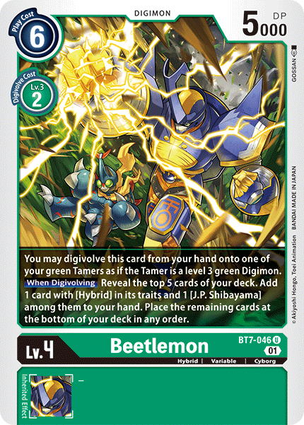Digimon TCG Card BT7-046 Beetlemon