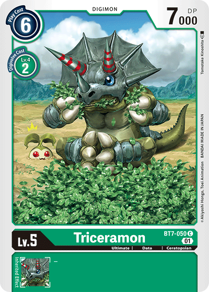 Digimon TCG Card 'BT7-050' 'Triceramon'