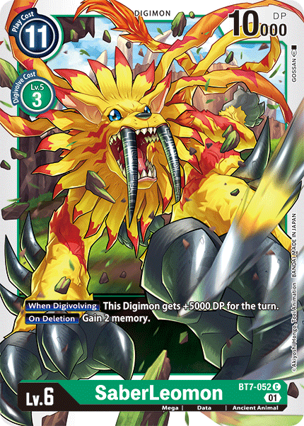 Digimon TCG Card BT7-052 SaberLeomon