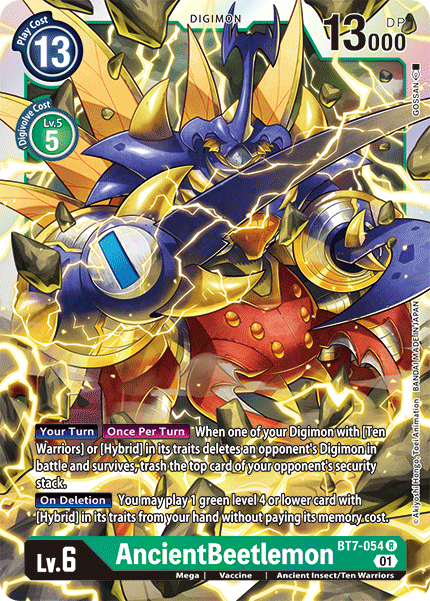 Deck Green Blue Hybrid - 4th with preview of card BT7-054