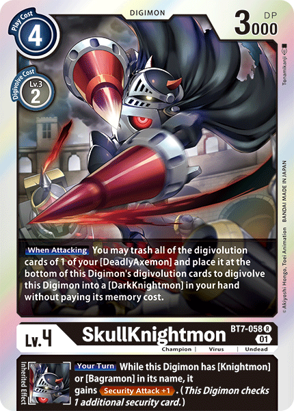 Digimon TCG Card BT7-058 SkullKnightmon