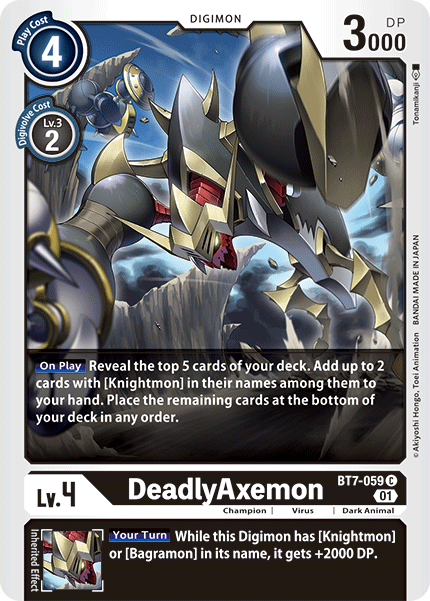 Digimon TCG Card BT7-059 DeadlyAxemon