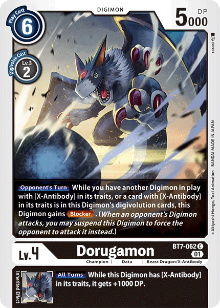 Digimon TCG Card 'BT7-062' 'Dorugamon'