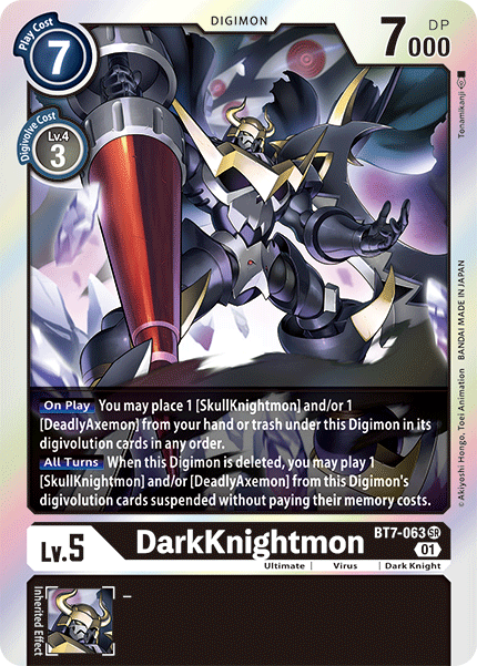 Digimon TCG Card BT7-063 DarkKnightmon