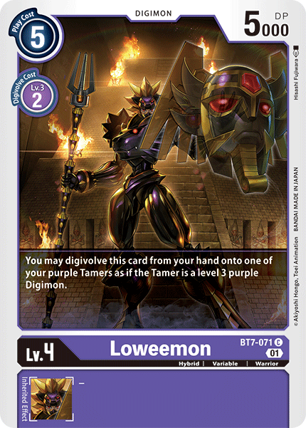 Digimon TCG Card BT7-071 Loweemon