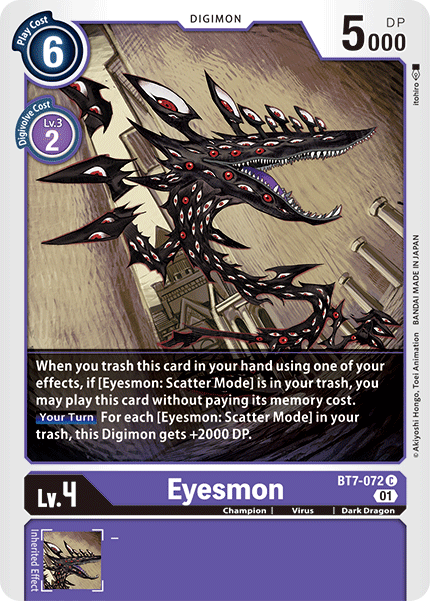 Digimon TCG Card 'BT7-072' 'Eyesmon'
