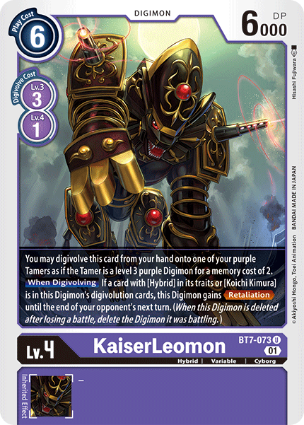 Digimon TCG Card BT7-073 KaiserLeomon
