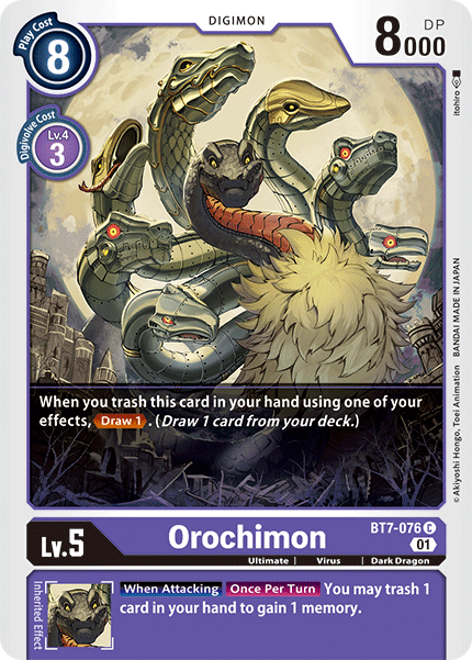 Digimon TCG Card BT7-076 Orochimon