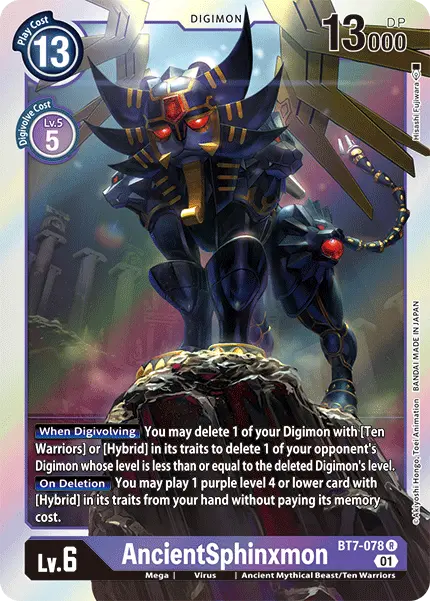 Digimon TCG Card 'BT7-078' 'AncientSphinxmon'