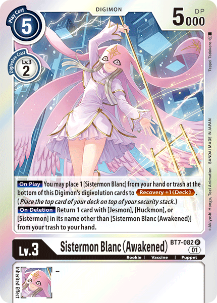 Digimon TCG Card 'BT7-082' 'Sistermon Blanc (Awakened)'