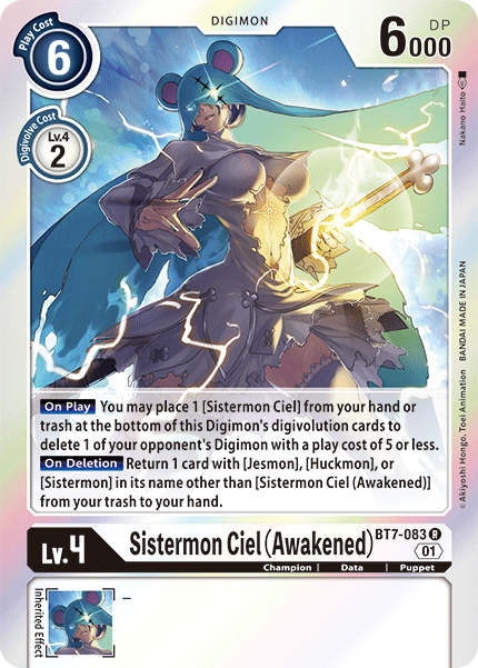 Digimon TCG Card BT7-083 Sistermon Ciel (Awakened)