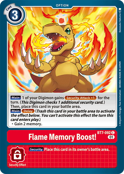 Digimon TCG Card BT7-092 Flame Memory Boost!