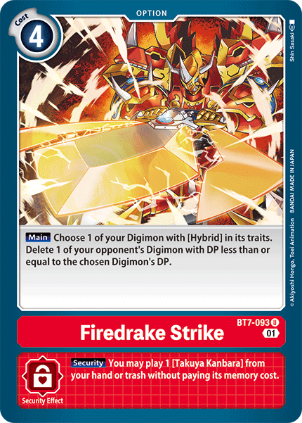 Digimon TCG Card BT7-093 Firedrake Strike