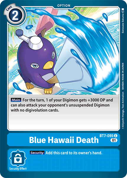 Digimon TCG Card 'BT7-095' 'Blue Hawaii Death'