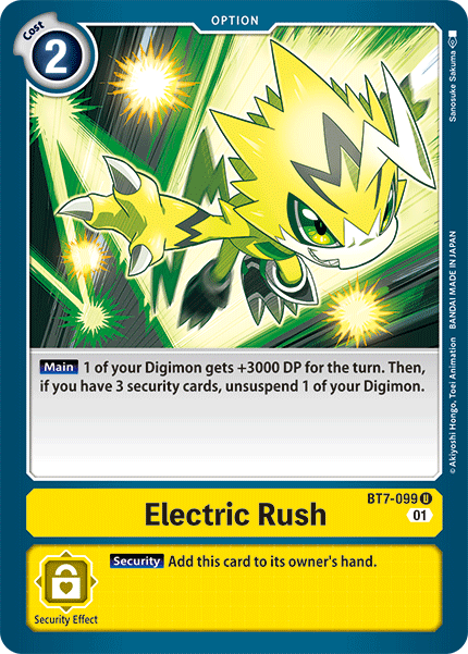 Digimon TCG Card 'BT7-099' 'Electric Rush'