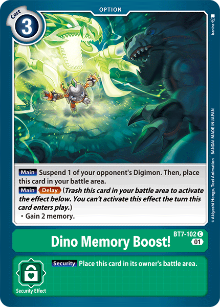 Digimon TCG Card BT7-102 Dino Memory Boost!