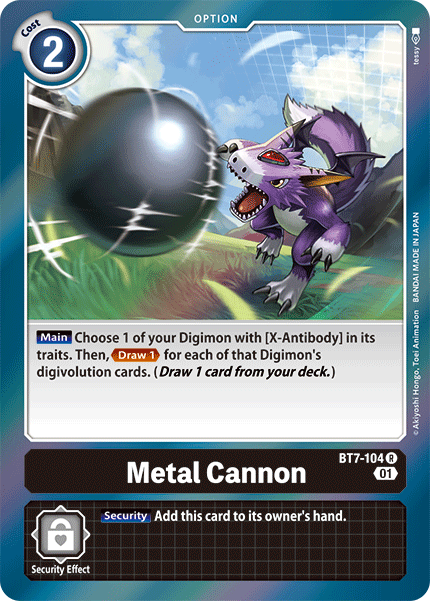 Digimon TCG Card BT7-104 Metal Cannon