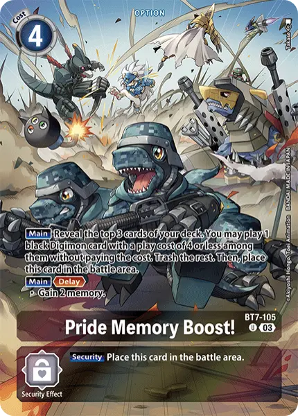 Digimon TCG Card BT7-105_P1 Pride Memory Boost!