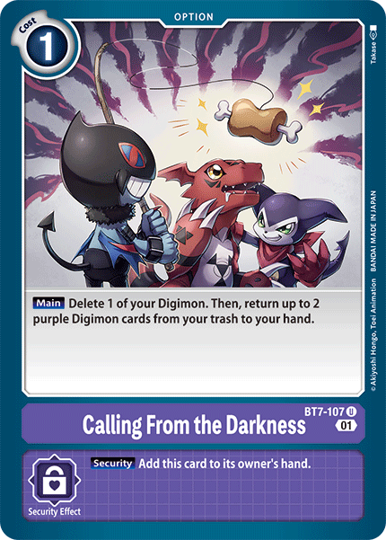 Digimon TCG Card 'BT7-107' 'Calling From the Darkness'