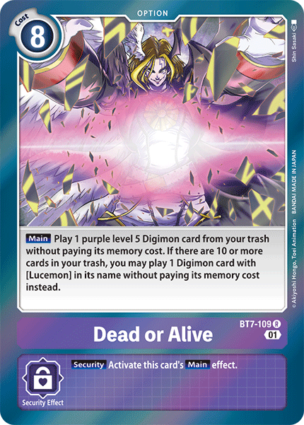 Digimon TCG Card 'BT7-109' 'Dead or Alive'
