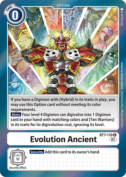 Digimon TCG Card BT7-110 Evolution Ancient