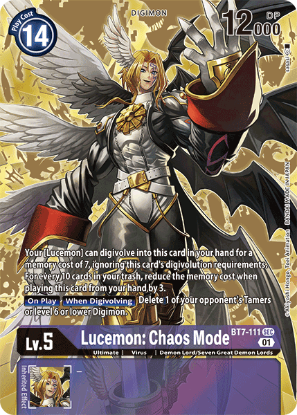 Digimon TCG Card 'BT7-111_P1' 'Lucemon : Chaos Mode'