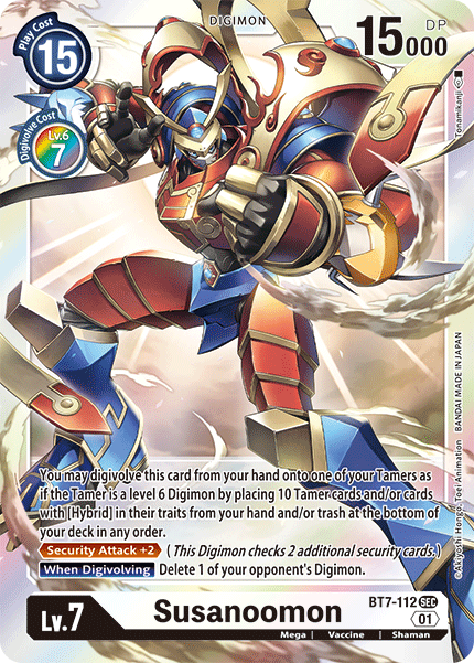 Digimon TCG Card BT7-112 Susanoomon