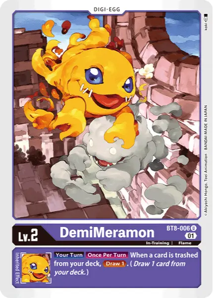 Digimon TCG Card 'BT8-006' 'DemiMeramon'