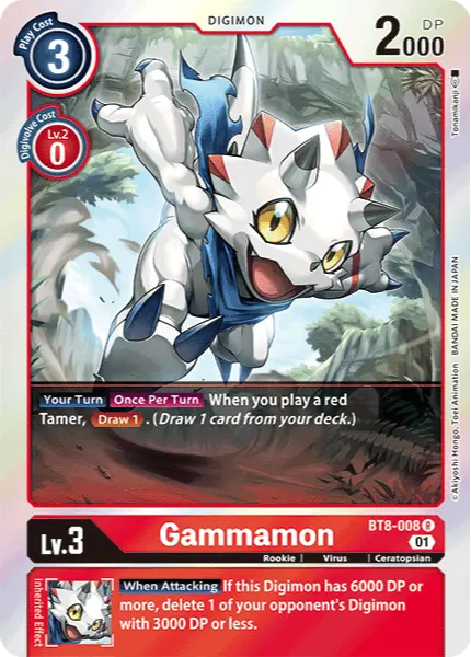 Digimon TCG Card BT8-008 Gammamon