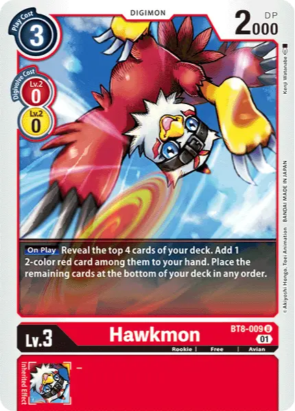 Digimon TCG Card 'BT8-009' 'Hawkmon'