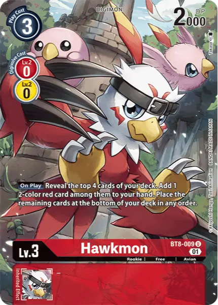 Digimon TCG Card 'BT8-009_P1' 'Hawkmon'