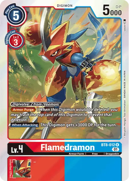Digimon TCG Card 'BT8-012' 'Flamedramon'