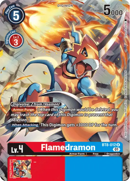 Digimon TCG Card 'BT8-012_P1' 'Flamedramon'