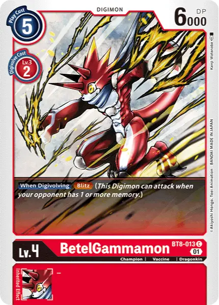 Digimon TCG Card 'BT8-013' 'BetelGammamon'