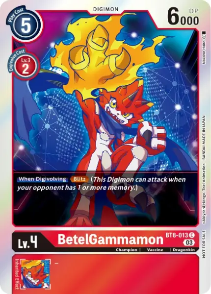 Digimon TCG Card 'BT8-013_P4' 'BetelGammamon'