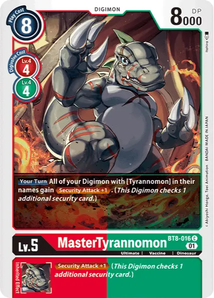 Digimon TCG Card BT8-016 MasterTyrannomon