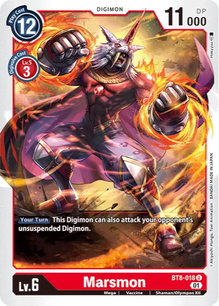 Digimon TCG Card 'BT8-018' 'Marsmon'