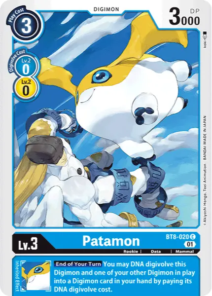 Digimon TCG Card BT8-020 Patamon