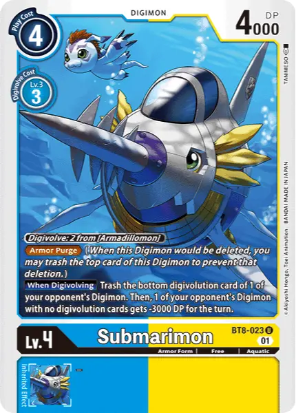 Digimon TCG Card BT8-023 Submarimon