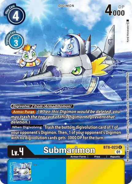 Digimon TCG Card BT8-023_P1 Submarimon