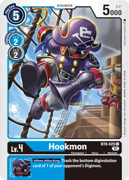 Digimon TCG Card 'BT8-025' 'Hookmon'