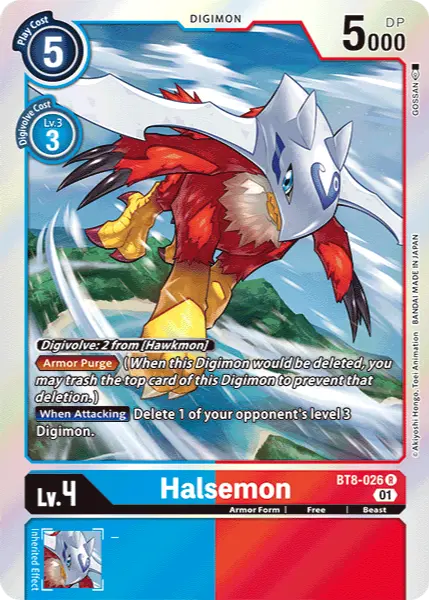 Digimon TCG Card BT8-026 Halsemon