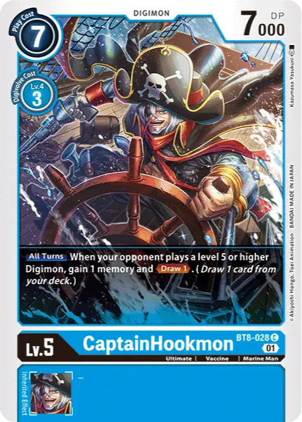 Digimon TCG Card BT8-028 CaptainHookmon