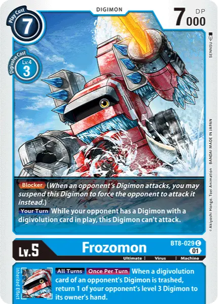 Digimon TCG Card BT8-029 Frozomon