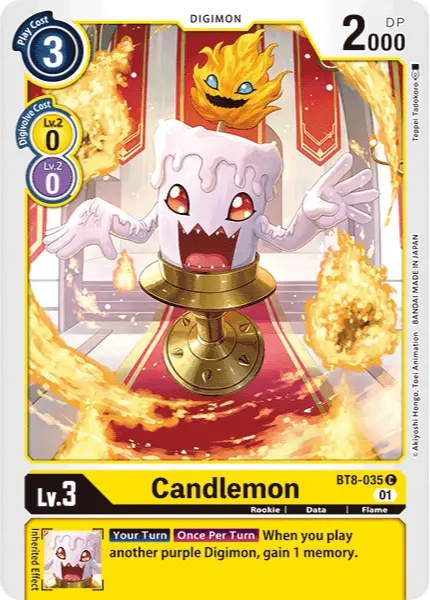 Digimon TCG Card BT8-035 Candlemon