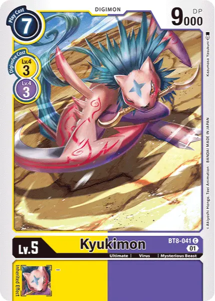 Digimon TCG Card BT8-041 Kyukimon