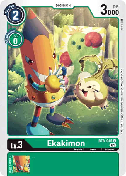 Digimon TCG Card BT8-045 Ekakimon