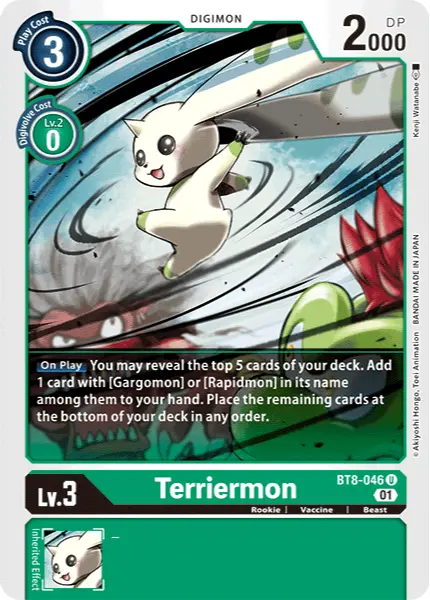 Digimon TCG Card BT8-046 Terriermon